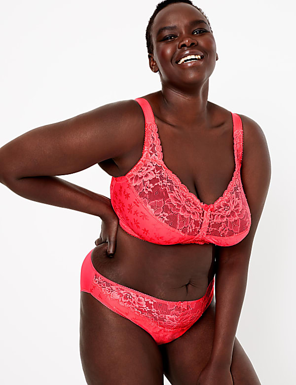 Total Support Jacquard & Lace Full Cup Bra