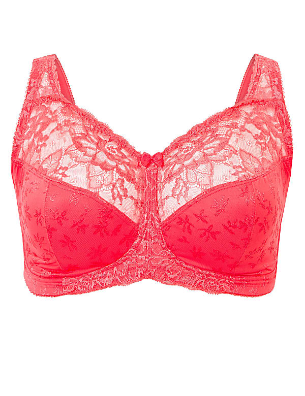 Total Support Jacquard & Lace Full Cup Bra