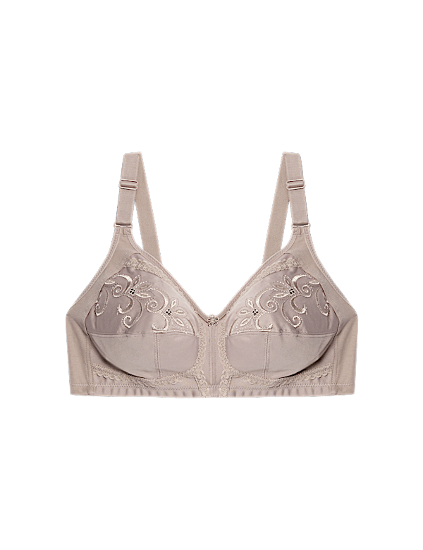 Total Support Embroidered Full Cup Bra B-G