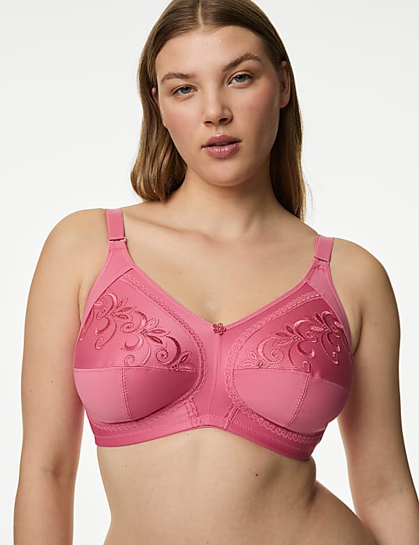 Total Support Embroidered Full Cup Bra B-G