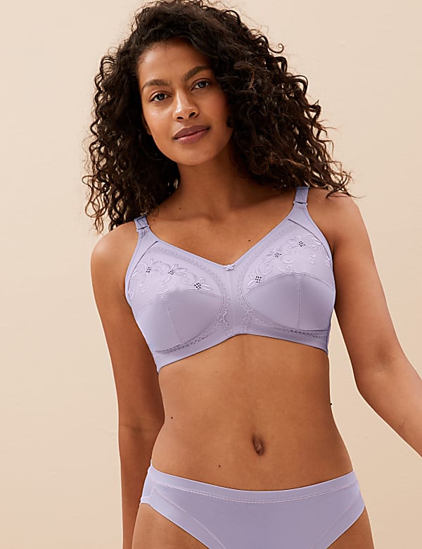 Total Support Embroidered Full Cup Bra