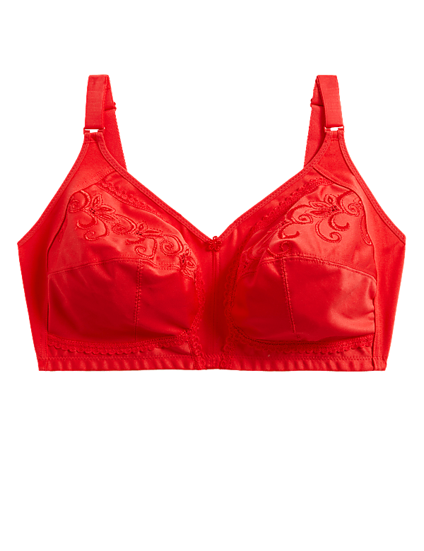 Embroidered Non Wired Total Support Bra