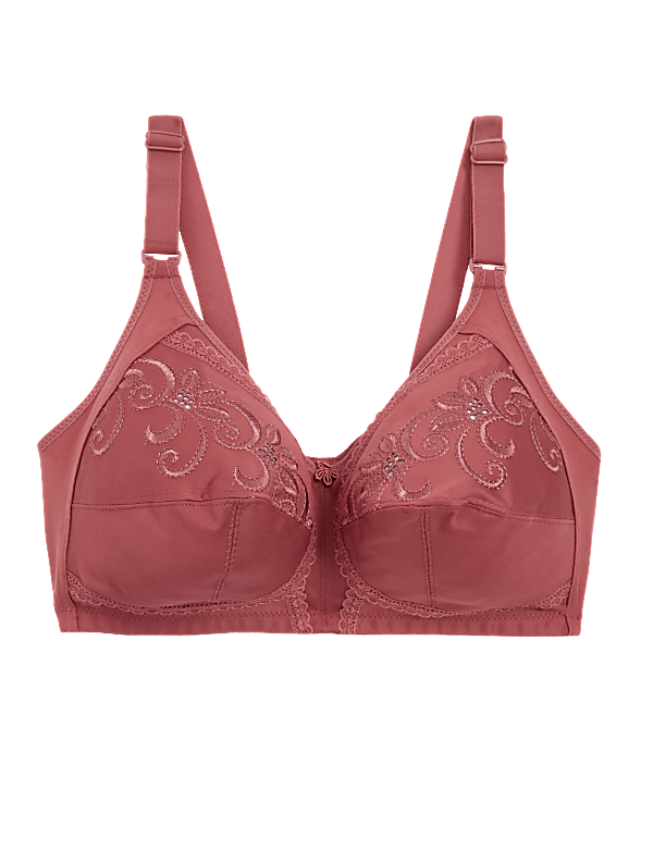 Embroidered Non Wired Total Support Bra