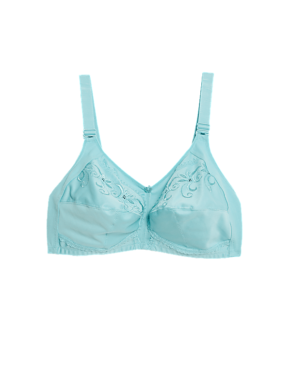 Embroidered Non Wired Total Support Bra