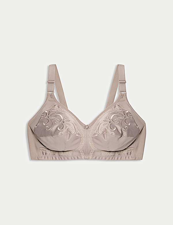 Embroidered Non Wired Total Support Bra
