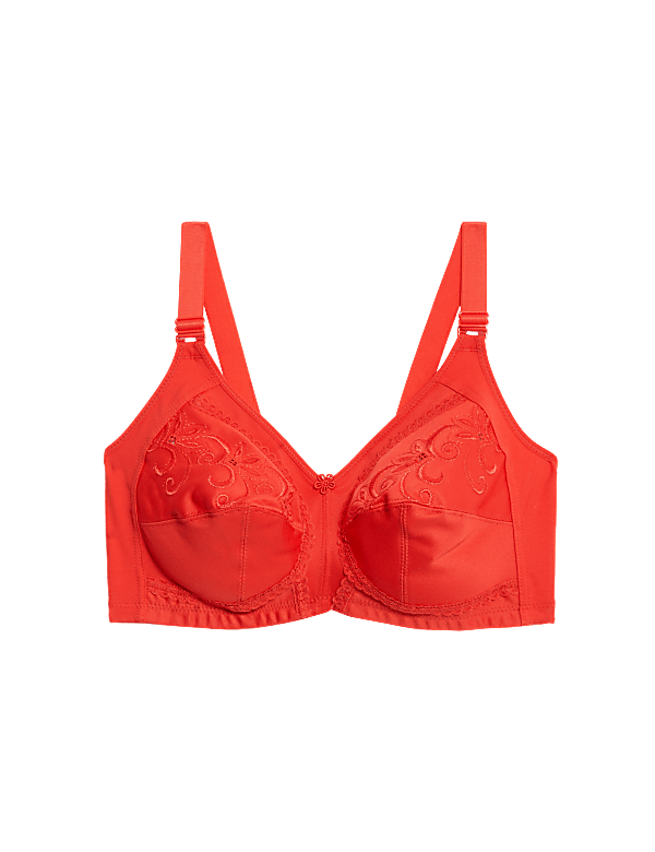 Embroidered Non Wired Total Support Bra