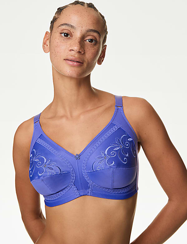 Embroidered Non Wired Total Support Bra