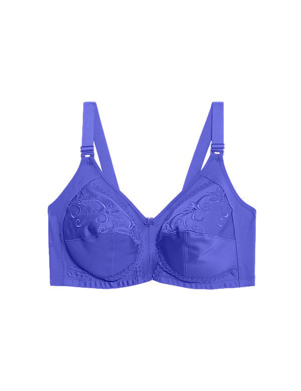Embroidered Non Wired Total Support Bra