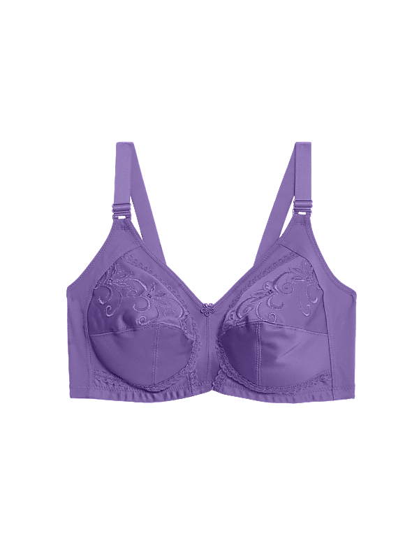 Embroidered Non Wired Total Support Bra