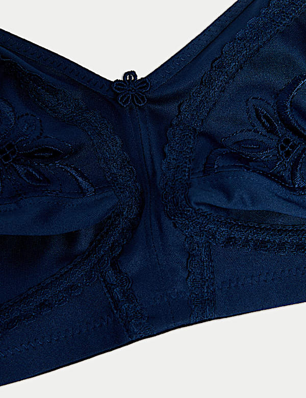 Embroidered Non Wired Total Support Bra