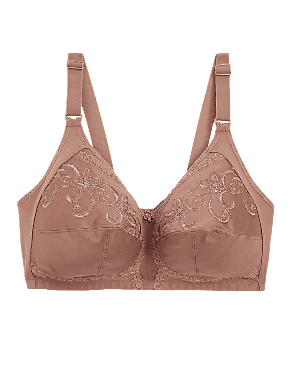 Embroidered Non Wired Total Support Bra