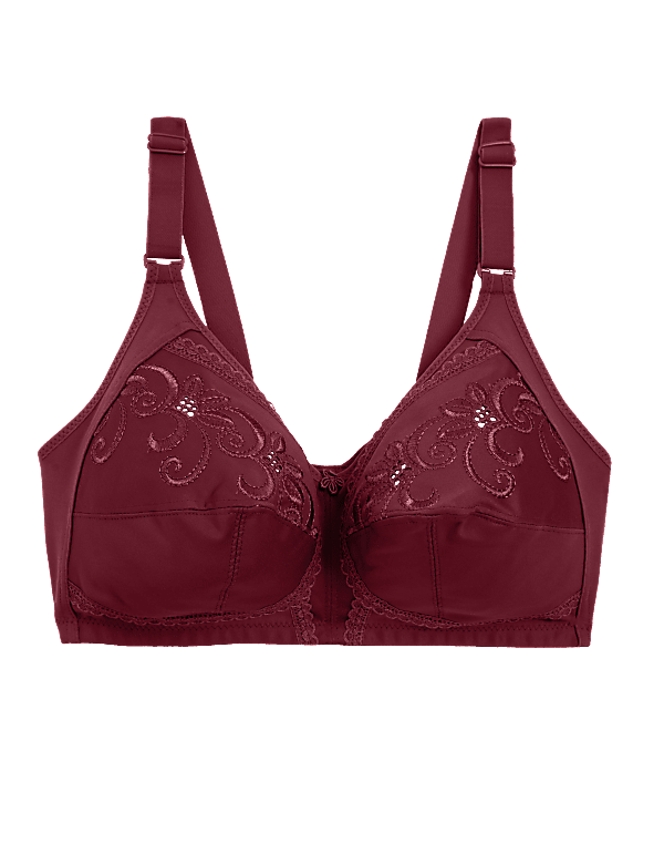 Embroidered Non Wired Total Support Bra