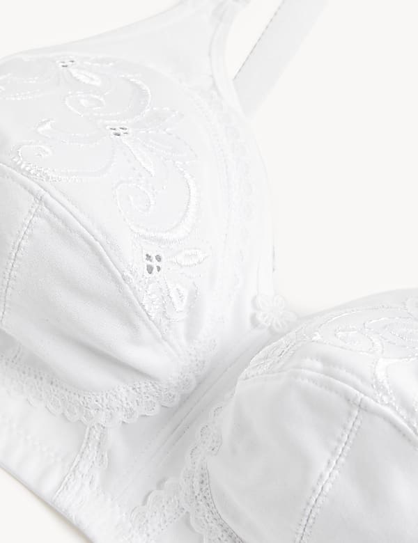 Total Support Embroidered Full Cup Bra C-H