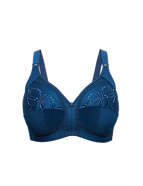 Total Support Embroidered Full Cup Bra (A-H)