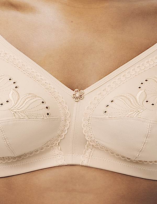 Embroidered Total Support Full Cup Bra (A-K)