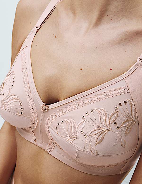 Embroidered Total Support Full Cup Bra (A-K)