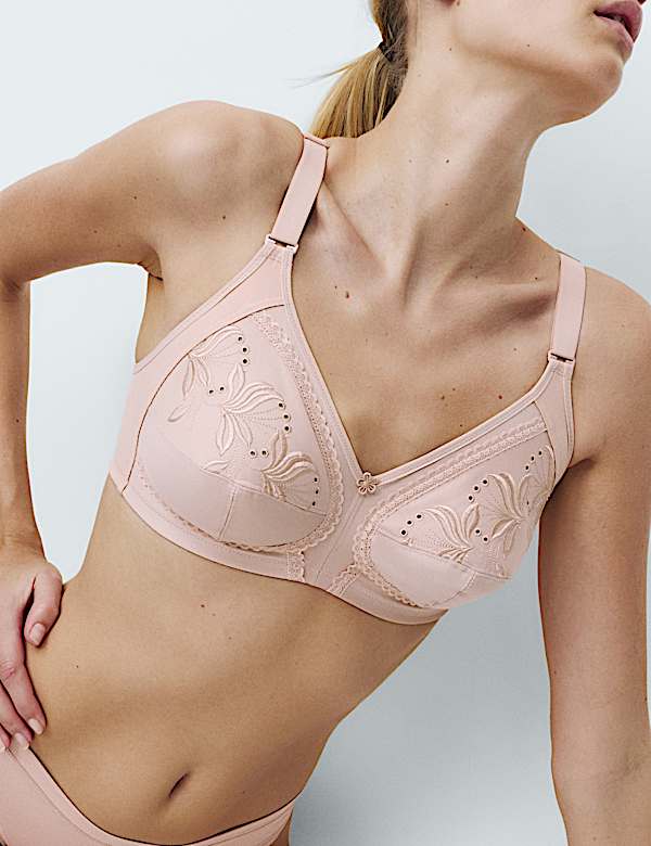 Embroidered Total Support Full Cup Bra (A-K)
