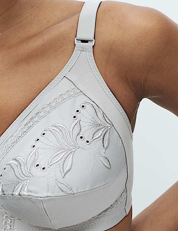 Embroidered Total Support Full Cup Bra (A-K)