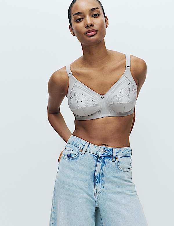 Embroidered Total Support Full Cup Bra (A-K)