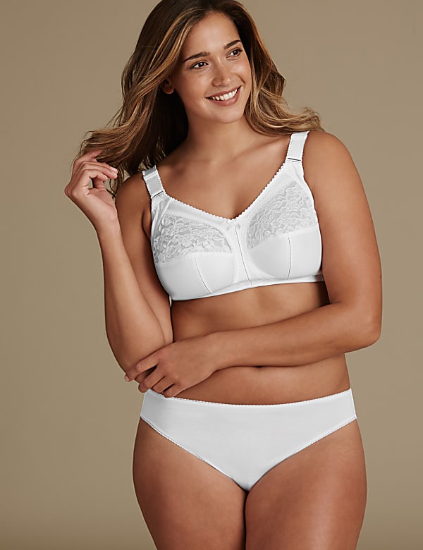 Total Support Floral Lace Non-Padded Full Cup Bra B-G
