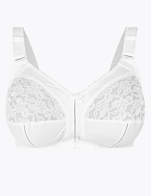 Total Support Floral Lace Non-Padded Full Cup Bra B-G