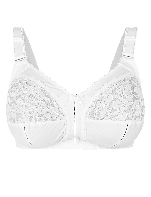 Total Support Floral Lace Non-Padded Full Cup Bra B-G