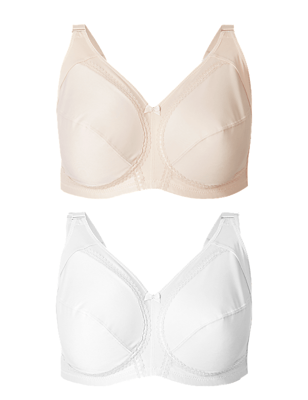2pk Total Support Non-Wired Full Cup Bras