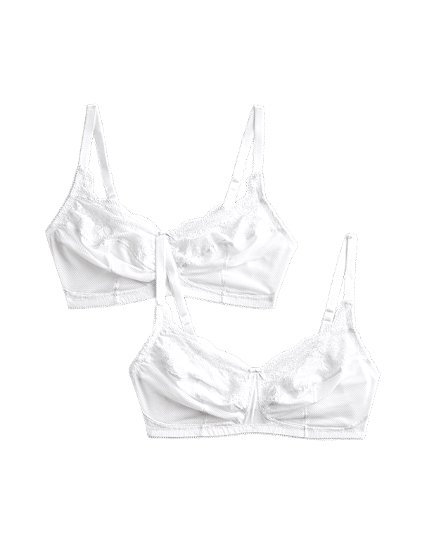 2 Pack Jasmine Lace Total Support Bras (B-H)