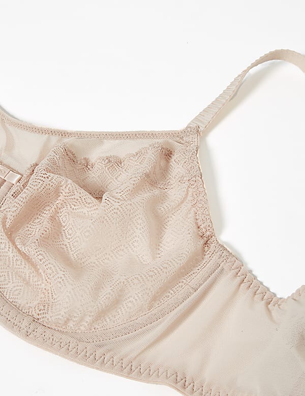 2 Pack Mesh Lace Panel Balcony Bras A-G