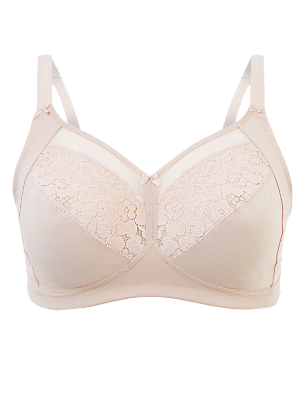 Cotton & Lace Total Support Full Cup Bra B-G