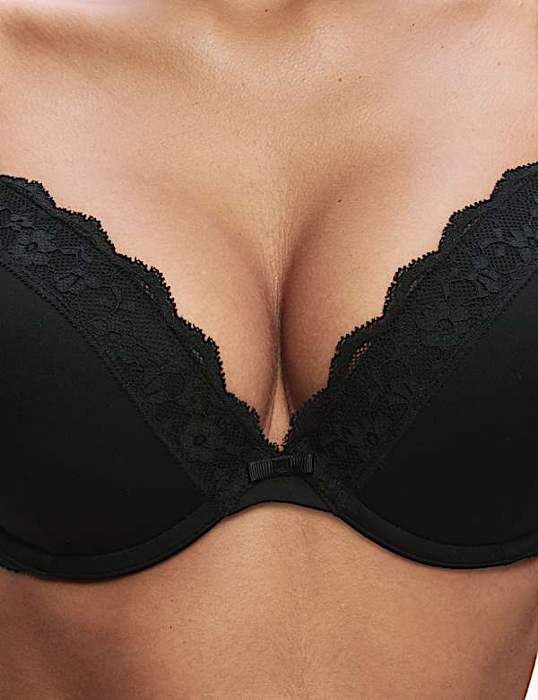 Lace Padded Plunge Wired Bra