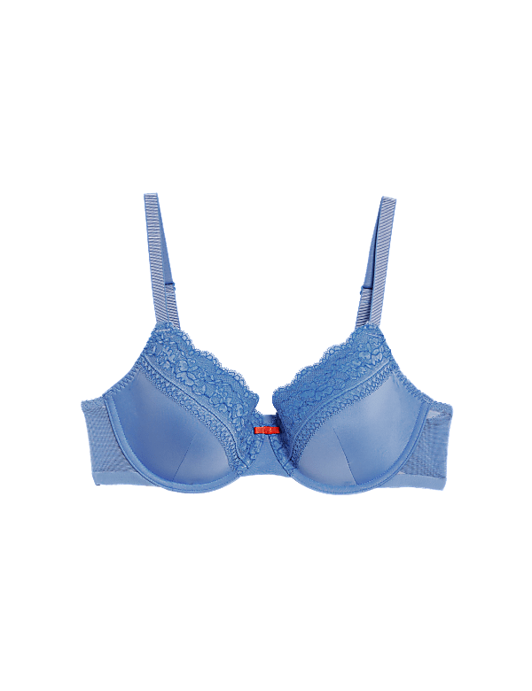 Lace Trim Padded Full Cup Bra