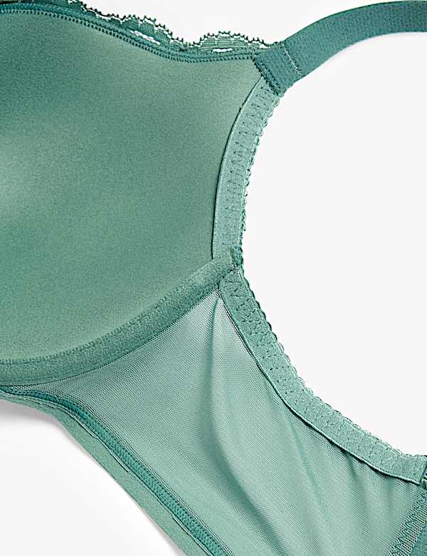 Lace Trim Padded Full Cup Bra