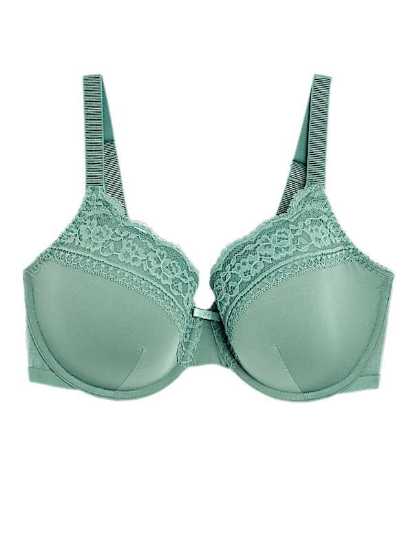 Lace Trim Padded Full Cup Bra