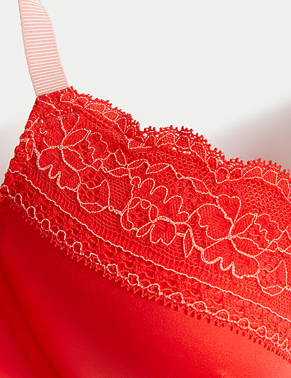 Lace Trim Padded Full Cup Bra