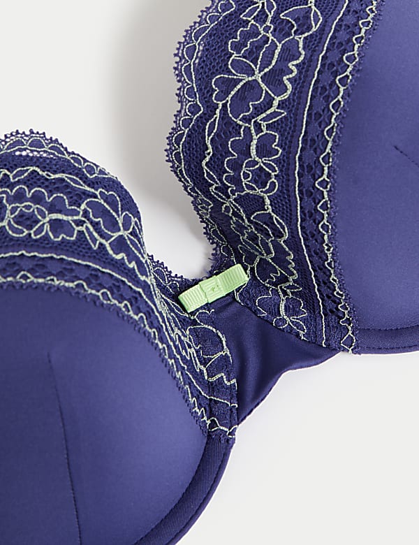 Lace Trim Padded Full Cup Bra