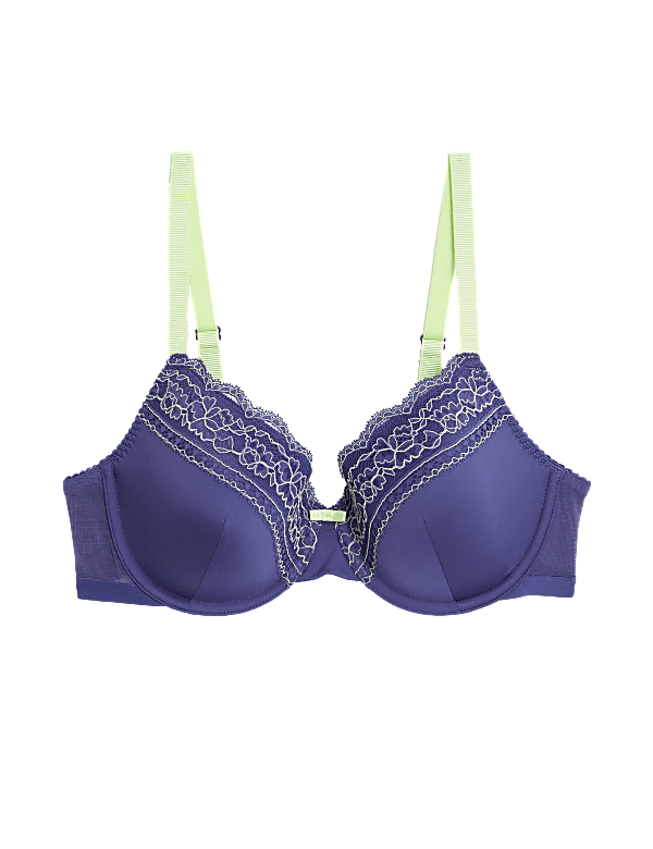 Lace Trim Padded Full Cup Bra