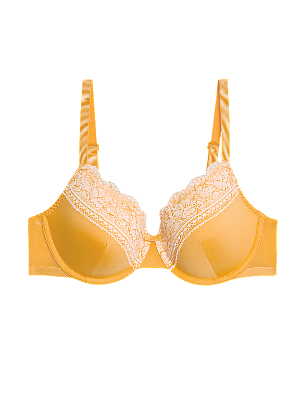 Lace Trim Padded Full Cup Bra