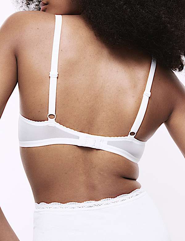 Lace Trim Padded Full Cup Bra