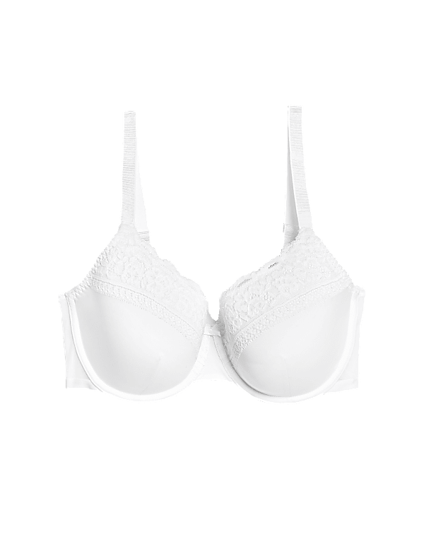 Lace Trim Padded Full Cup Bra
