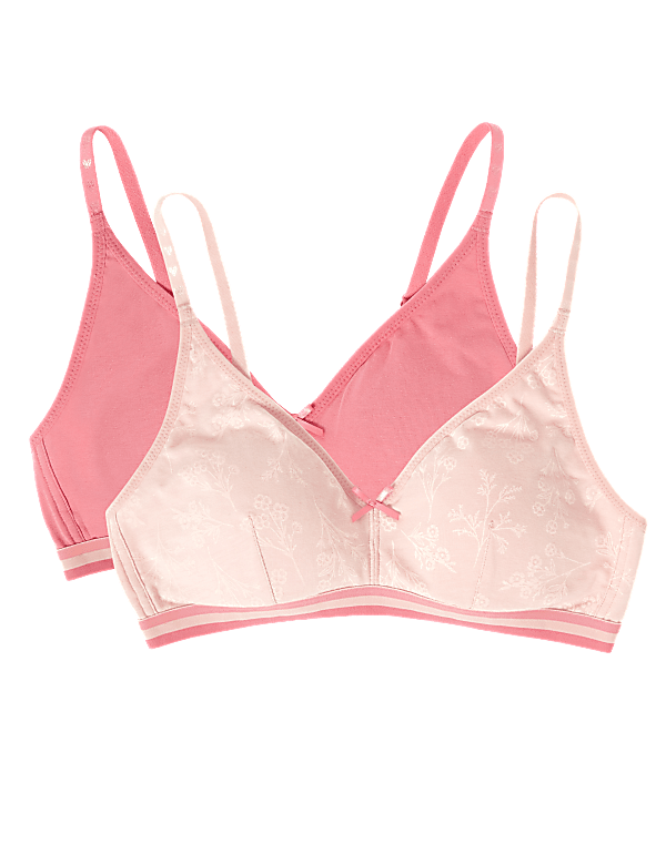 2 Pack Non-Wired Full Cup First Bras A-D