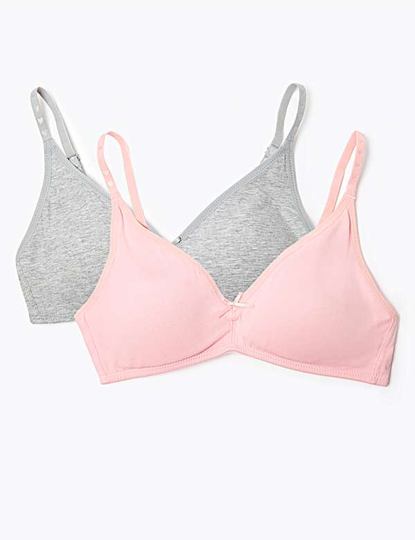 2pk Non-Wired Full Cup First  Bras AA-D