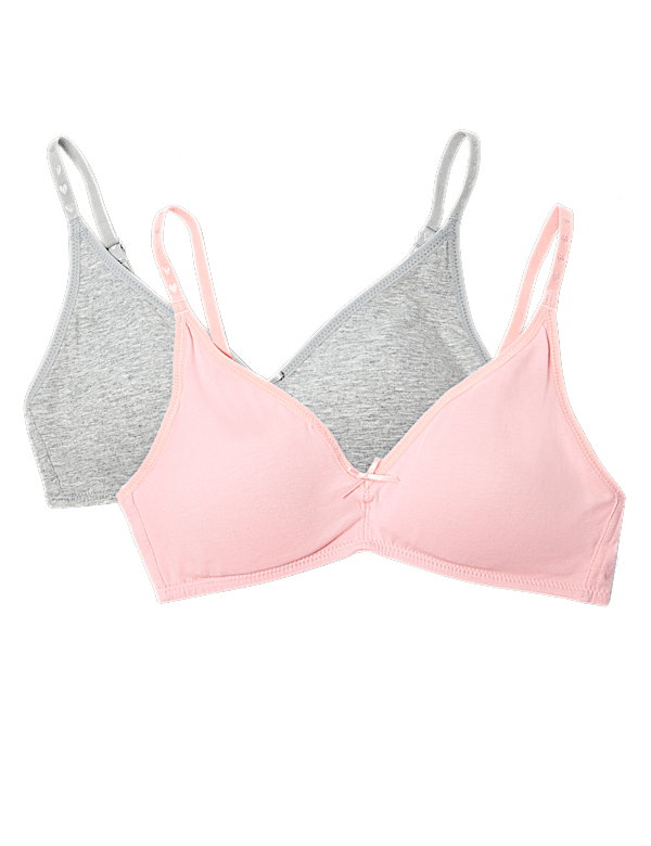 2pk Non-Wired Full Cup First  Bras AA-D