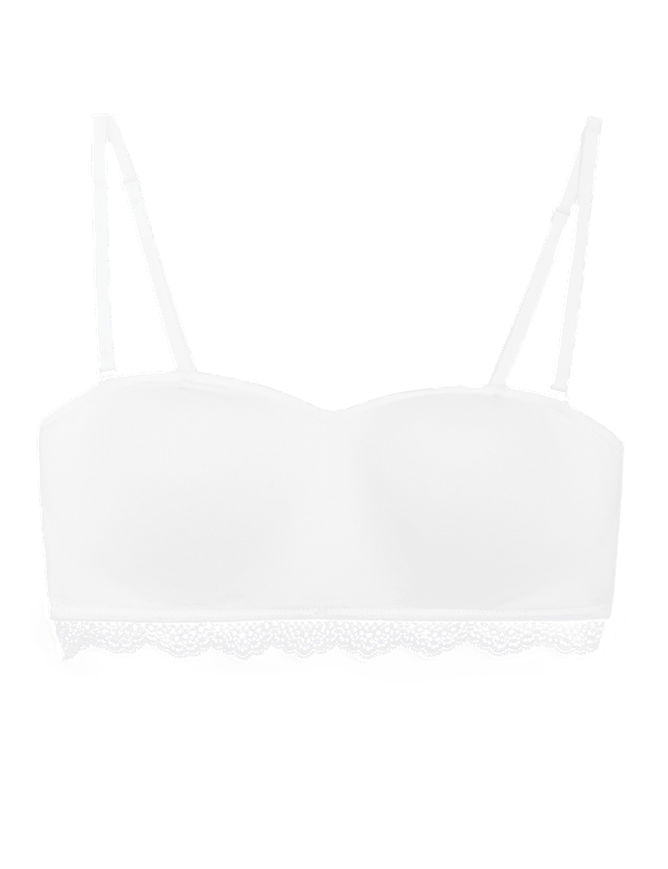 Cotton & Lace Non Wired Bandeau First Bra AA-D