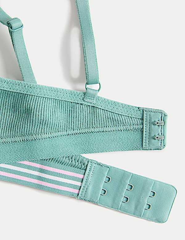 2pk Non Wired Cotton Rich Ribbed First Bras AA-D