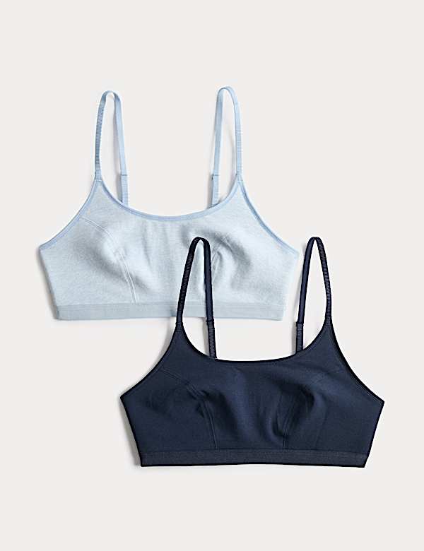 2pk Cotton First Bra Crop Tops