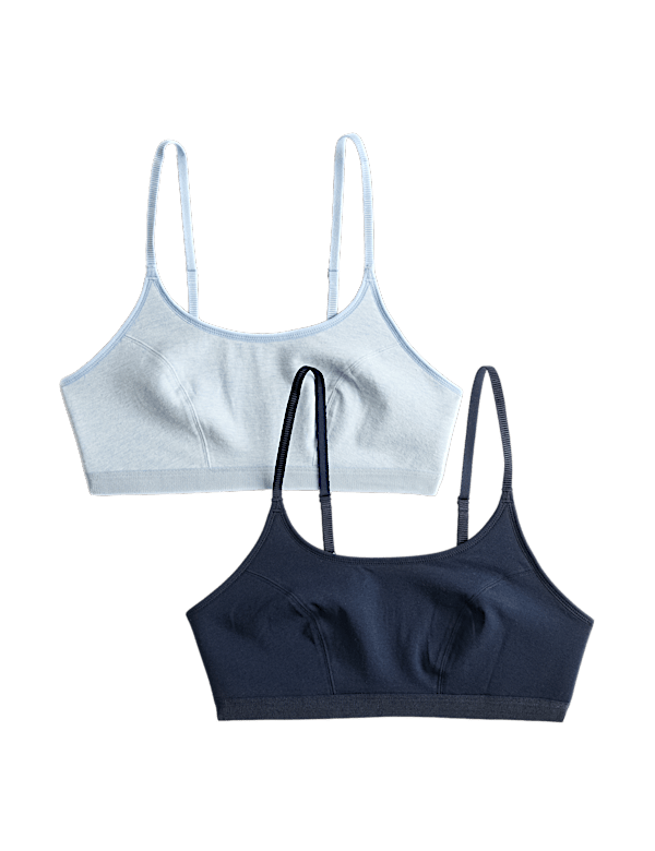 2pk Cotton First Bra Crop Tops
