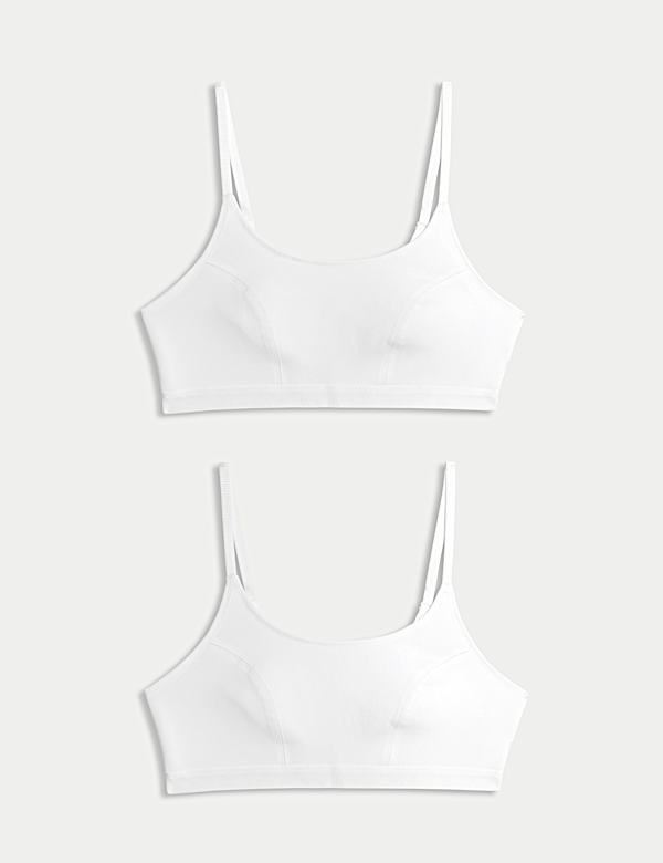2pk Cotton First Bra Crop Tops - US