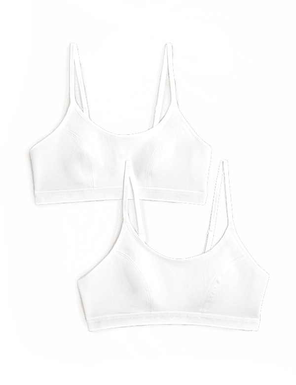 2pk Cotton First Bra Crop Tops