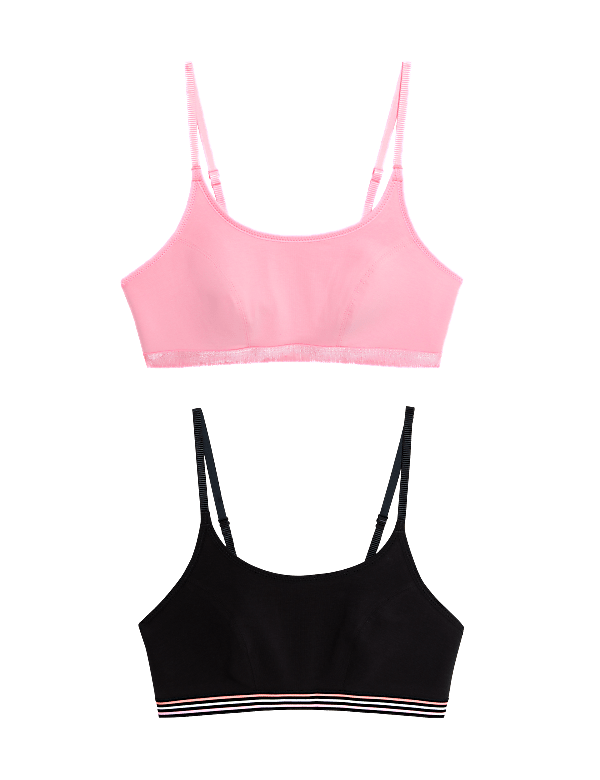 2pk Non Wired Crop Top First Bras
